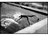 Diving into an Abandoned Olympic Pool - silver gelatin print