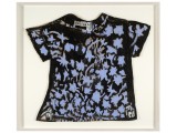 Untitled (Black Shirt with Purple Flowers)